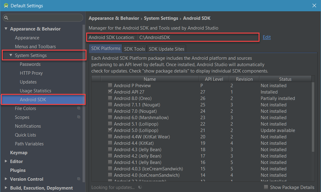 Android Studio Sdk Manager Download Windows