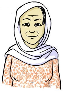 23 Gambar  Kartun  Muslimah Nenek 