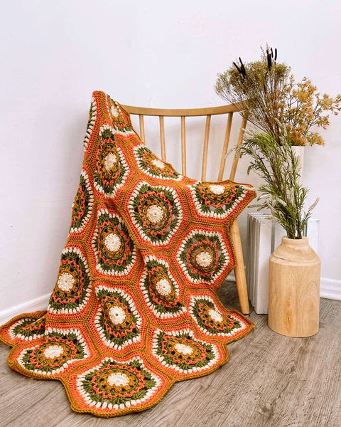 Crochet Kit - Garden Mum Throw