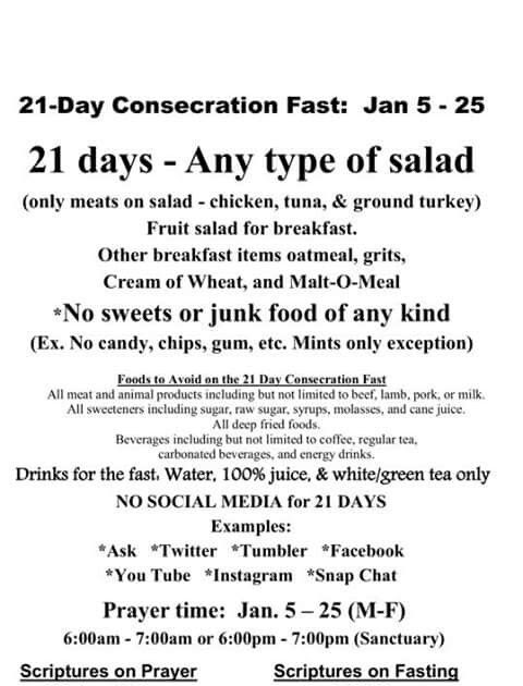 Daniel Fast Food List PDF