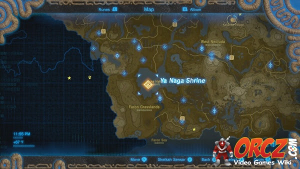 Faron Zelda Breath Of The Wild Shrine Map