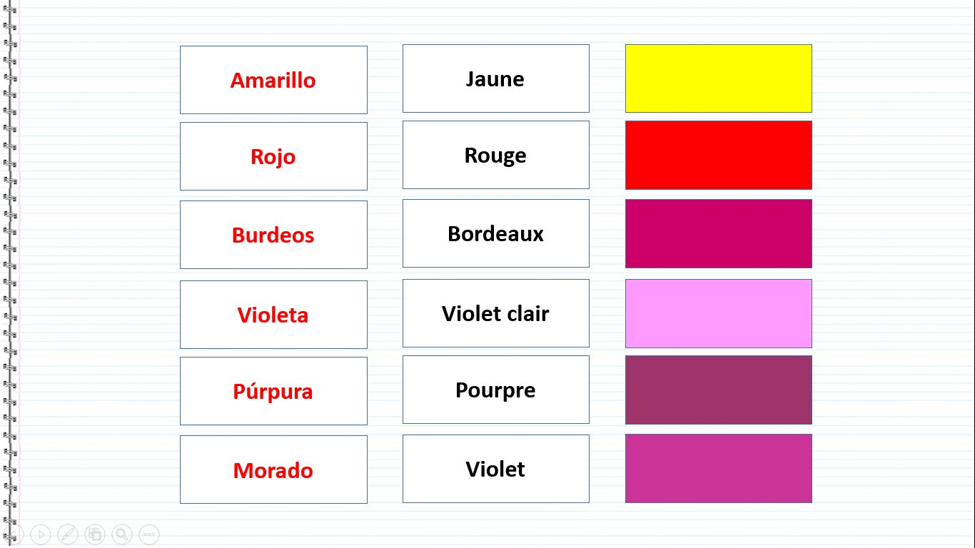Les couleurs en espagnol fiche