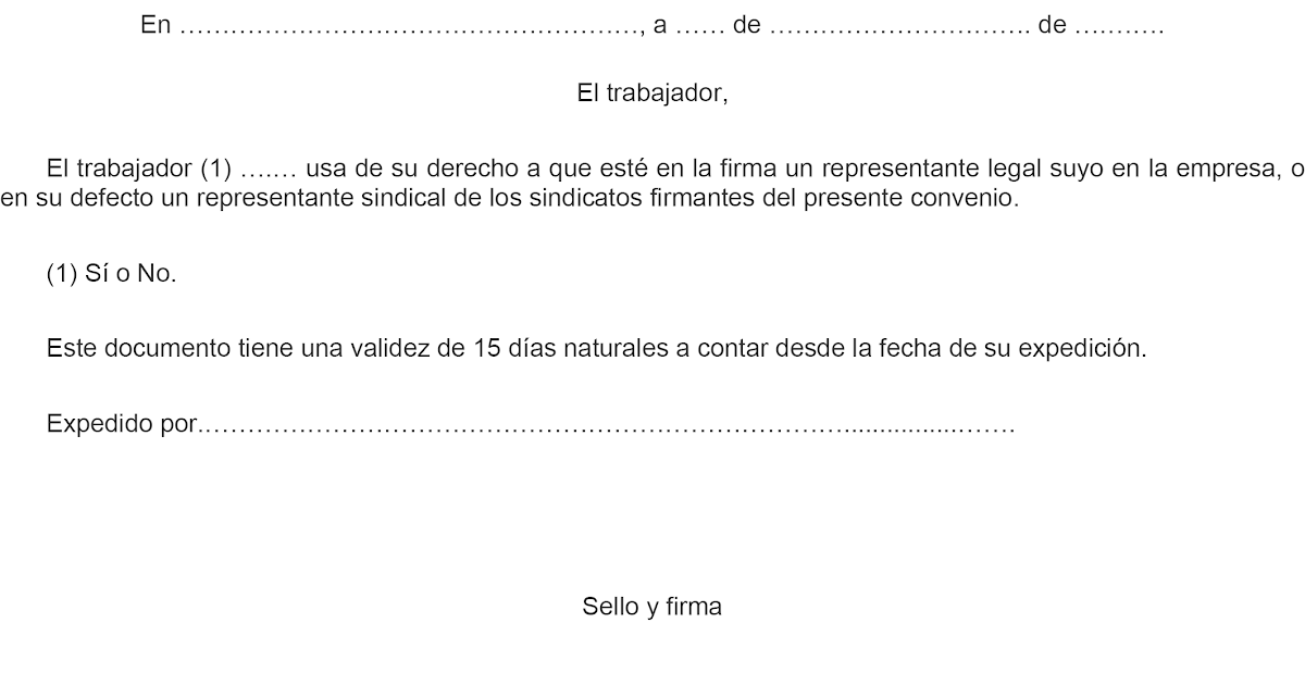 Modelo Carta Aceptacion Empresa Excedencia Voluntaria 