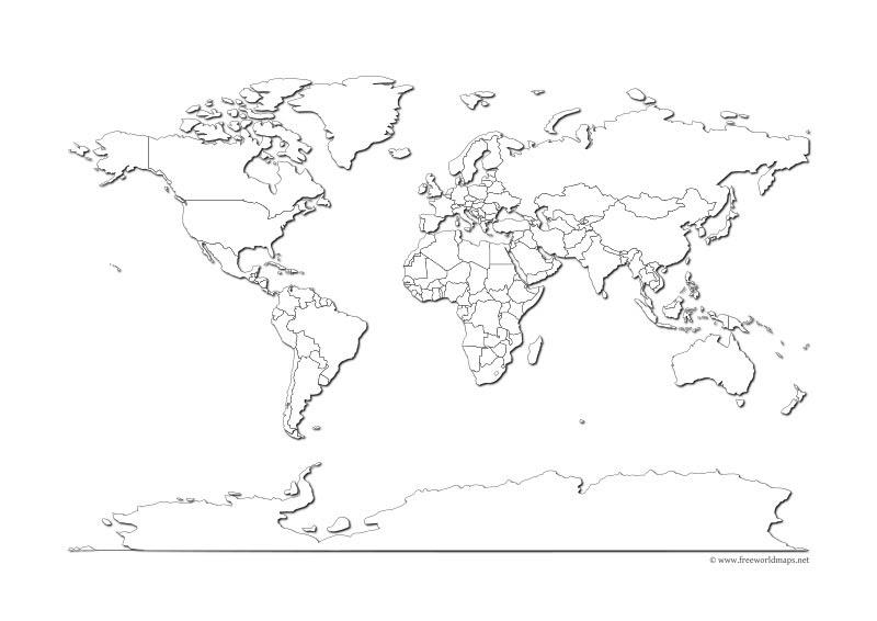 Map Of The World Blank Printable | Campus Map