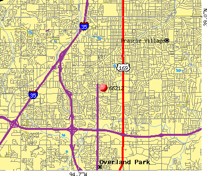 Overland Park Ks Zip Code Map  map of interstate