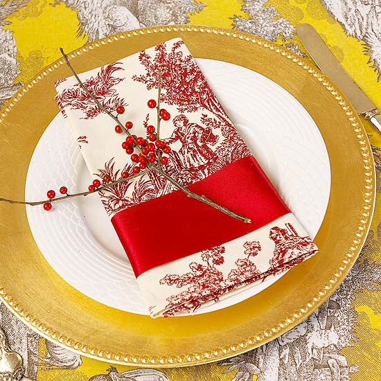 Red and Gold plate