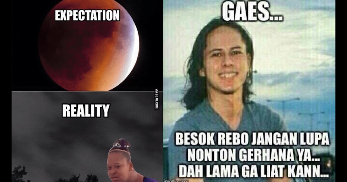 80+ Gambar Meme Lucu Gerhana Bulan