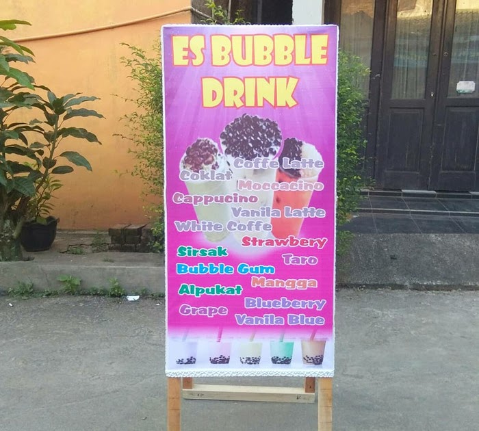 Contoh Banner Minuman Boba gambar spanduk