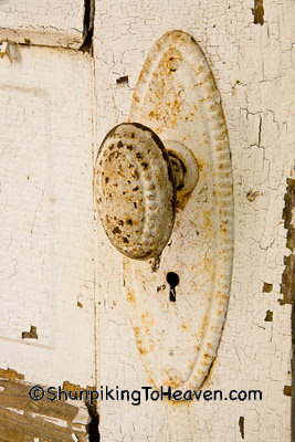 Fancy Doorknob on Old Brick Outhouse, Portage County, Wisconsin