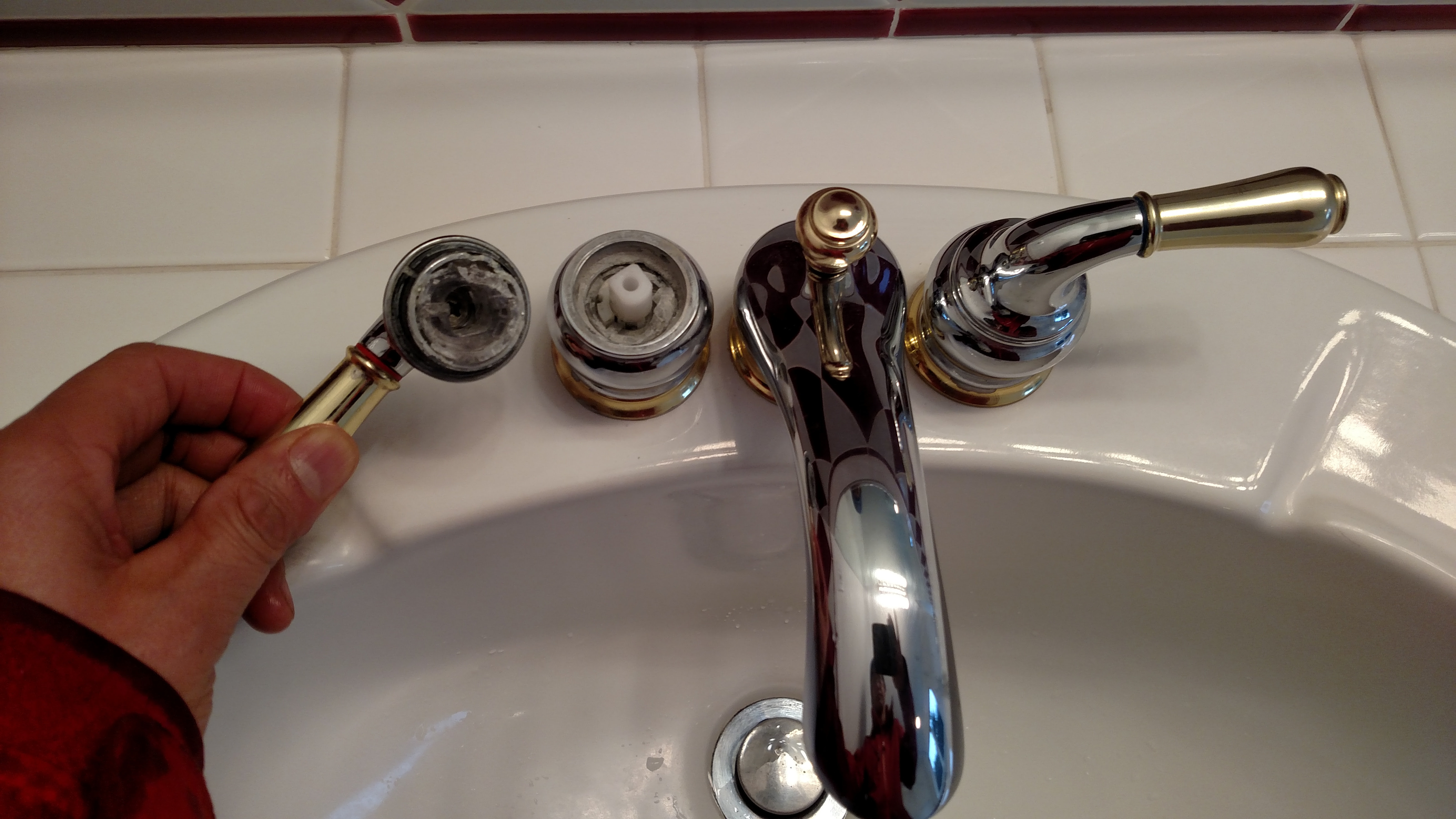 replacing single handle bathroom sink faucet peerless chrome