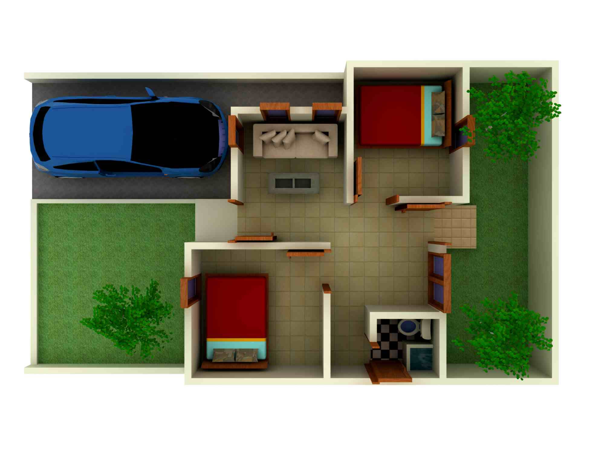 View Desain Rumah Minimalis Luas Tanah 60 Meter PNG