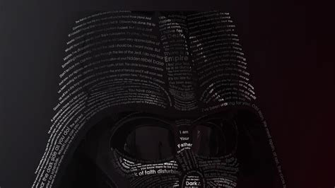 Darth vader star wars movies typographic portrait Darth vader star wars movies typographic portrait