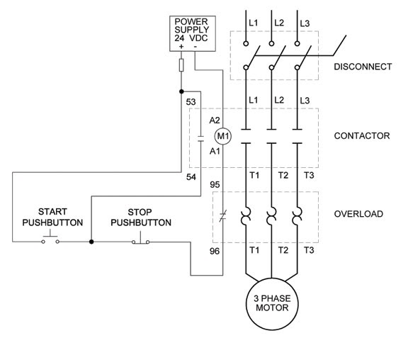 3 Phase Motor Contactor Wiring Diagram    Wiring Diagram 3