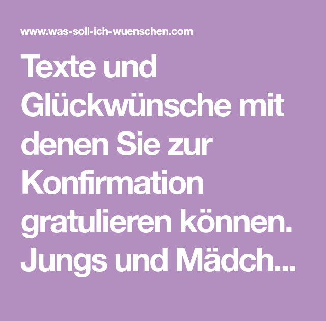 Spruch Zur Konfirmation Für Jungen DE Spruch