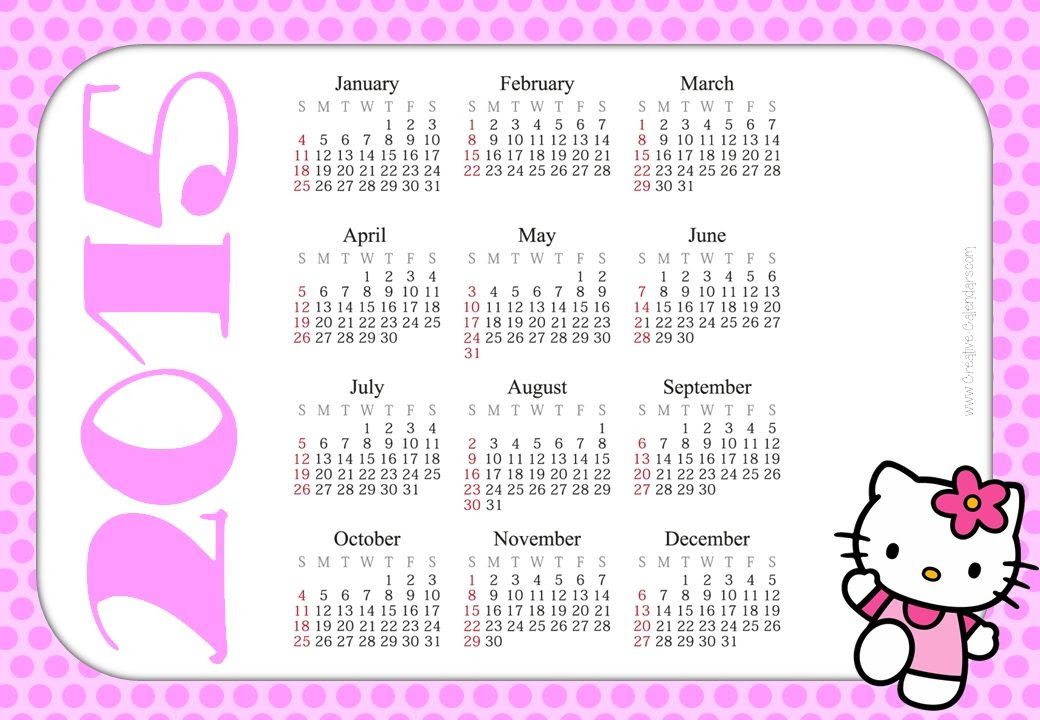 Hello Kitty Printable Calendar Calendar Templates