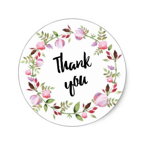 Free Printable Thank You Sticker Template Instant Download printable