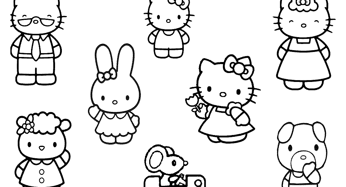Coloring Pages Of Hello Kitty And Friends