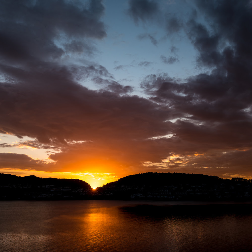 Midnight sun over Norway