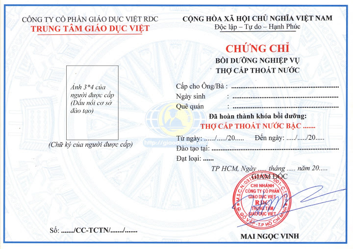 In giấy khen - giấy chứng nhận - chứng chỉ Hà Nội