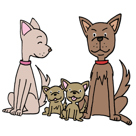 50 素晴らしい犬 親子 イラスト 最高の動物画像