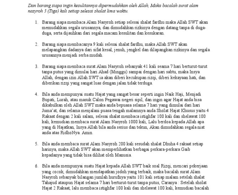 Alam Nasroh Adalah Contoh Bacaan Tajwid Surat Alam Nasyrah Ayat 1 8 Surat Alam Nasyroh Mempunyai Beberapa Khasiat