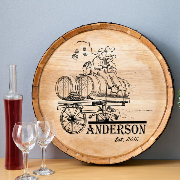 Personalized Wine Barrel Wall Decor - Wine Barrel Wall Decor Personalized