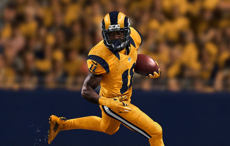 St. Louis Rams go extra yellow with their field design for Color Rush Chris Creamers St. Louis Rams go extra yellow with their field design for Color Rush Chris Creamers