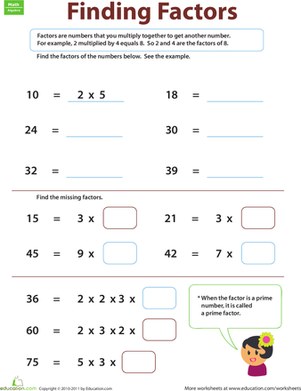 30 Factors Worksheet Grade 4 - Worksheet Project List