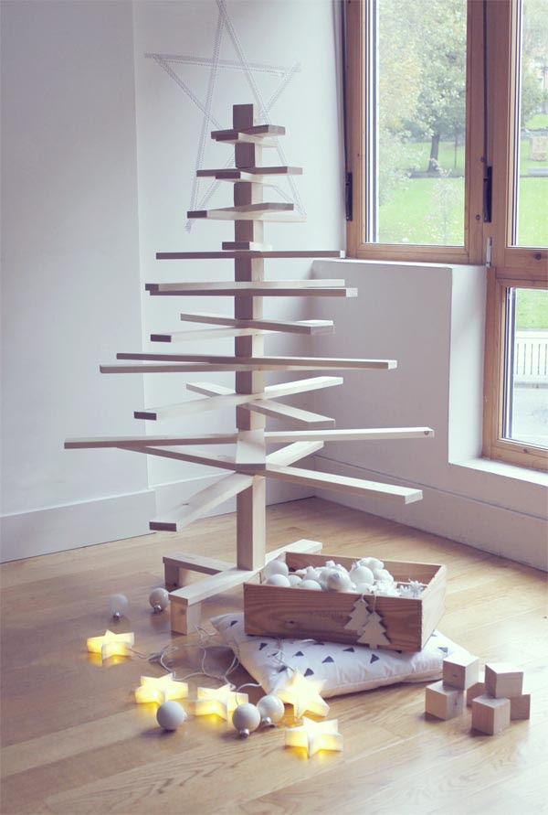 arbol de madera para navidad leroy merlin