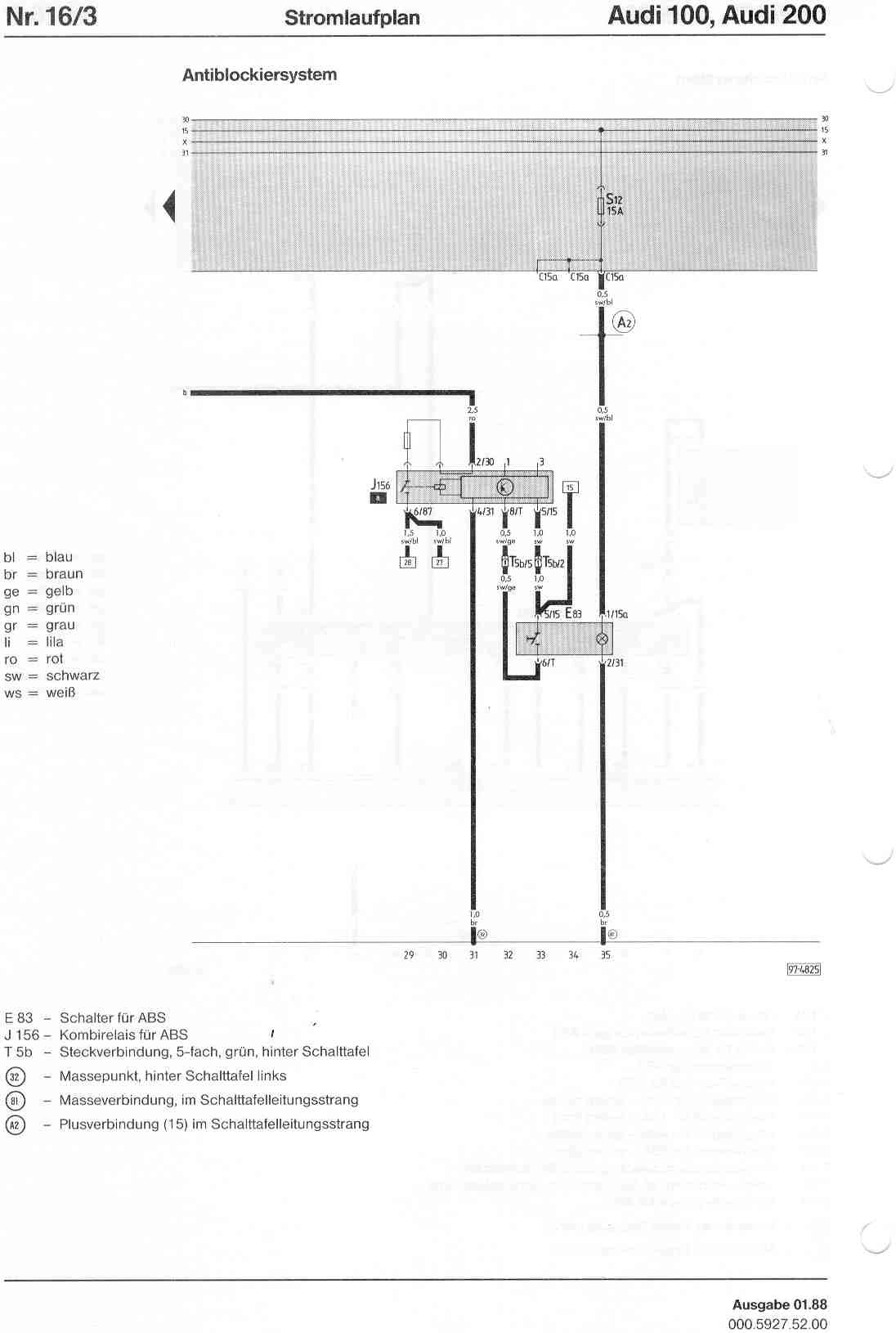 Audi 100 C4 Abs Schaltplan