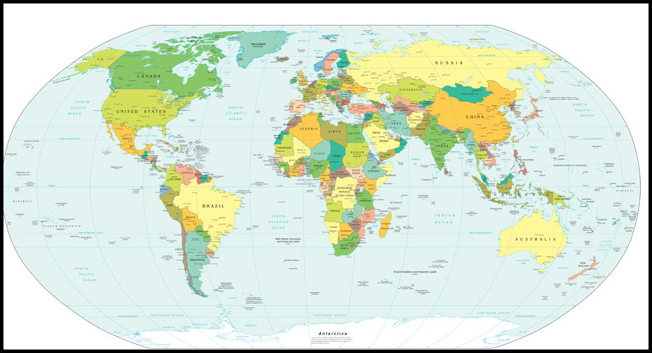Bodies Of Water World Map CVGKUG