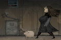 Walking with pig