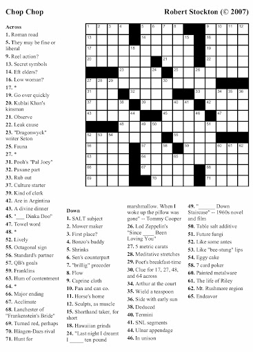 Free Printable Crosswords Medium Difficulty - Free Printable Crosswords
