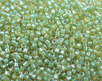 http://www.pinterest.com/pin/58828338857184265/ MIYUKI DB11/0 LUMINOUS asparagus green db2052