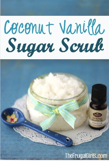DIY Coconut Vanilla Sugar Scrub Recipe from TheFrugalGirls.com