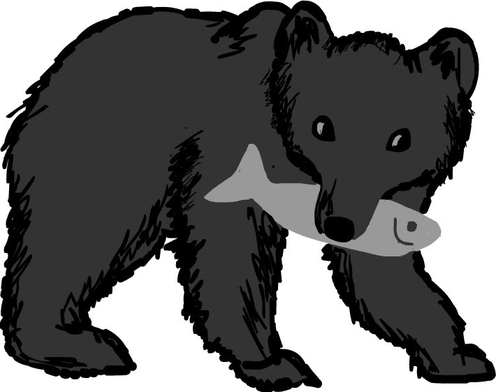 心に強く訴える熊 鮭 イラスト フリー 動物ゾーン