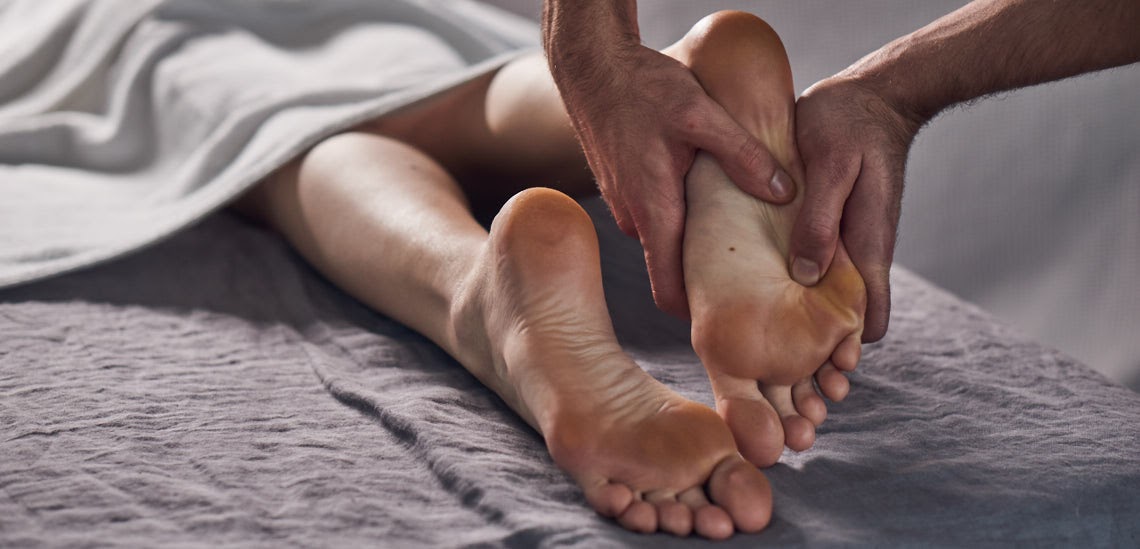 Male foot massage