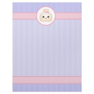 Dumpling Kawaii Stationery Large letterhead