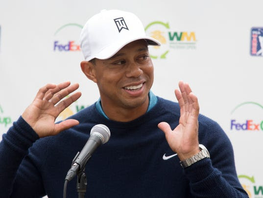 Tiger at press conference