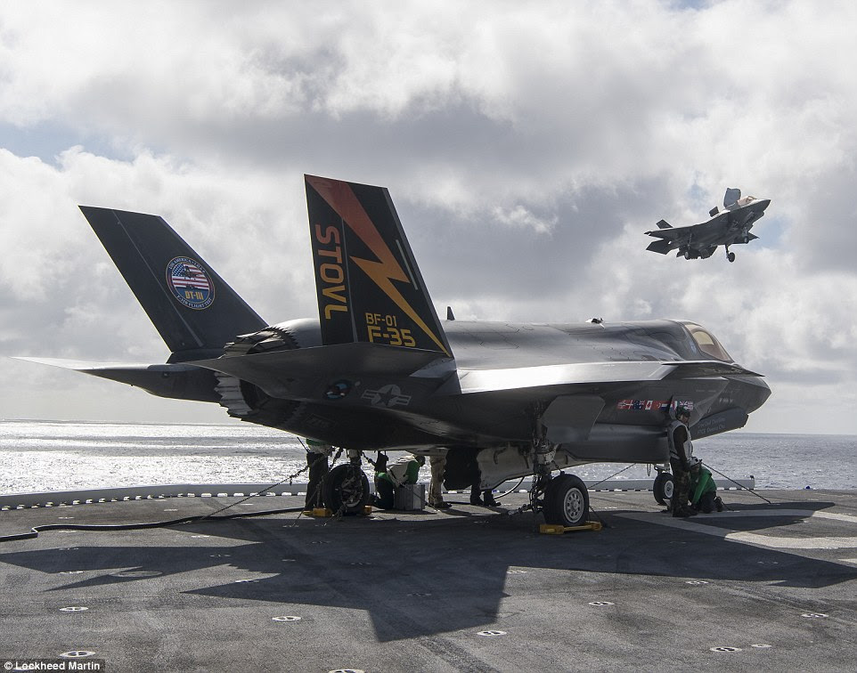 In total the cost for the F35 project is estimated to be $400billion, more than double the original forecasts, a scenario described by John McCain as 'a scandal and a tragedy'. 