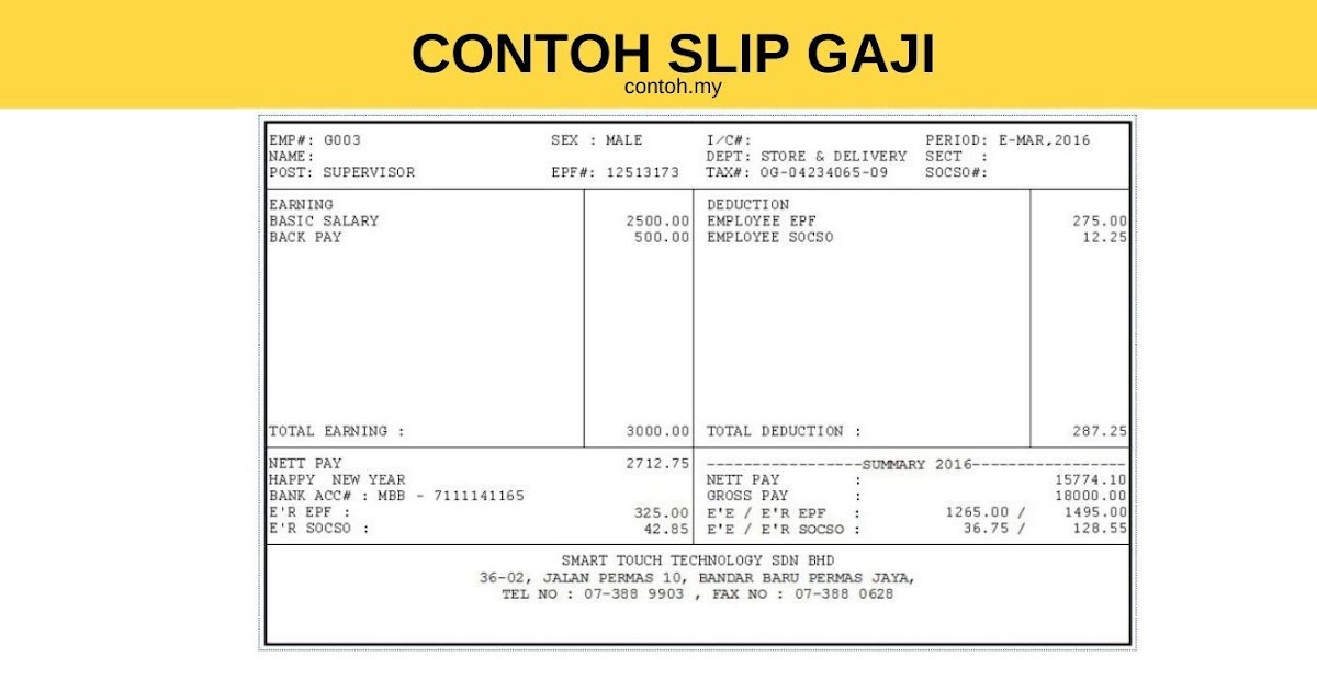 Contoh Slip Gaji Guru Honorer Yayasan