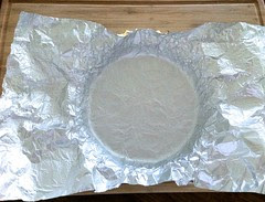 Frozen Pie Shell Lined with Foil
