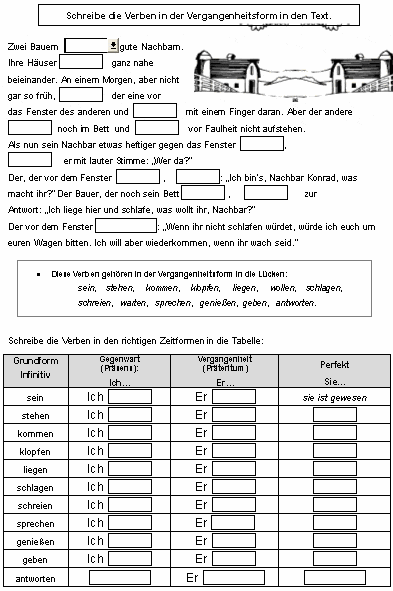 Arbeitsblatt Zeitformen - Stephen Scheidt Schule