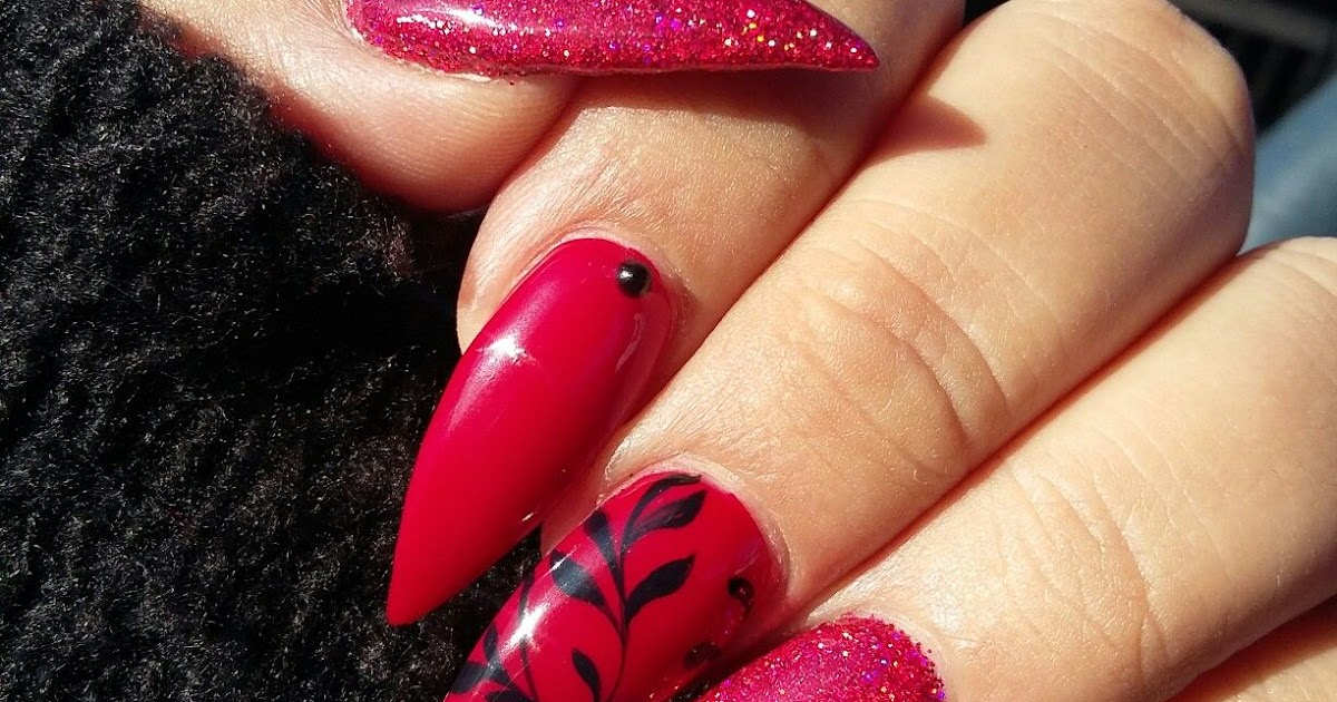 Red Holographic Nail Designs for Short Nails - wide 1