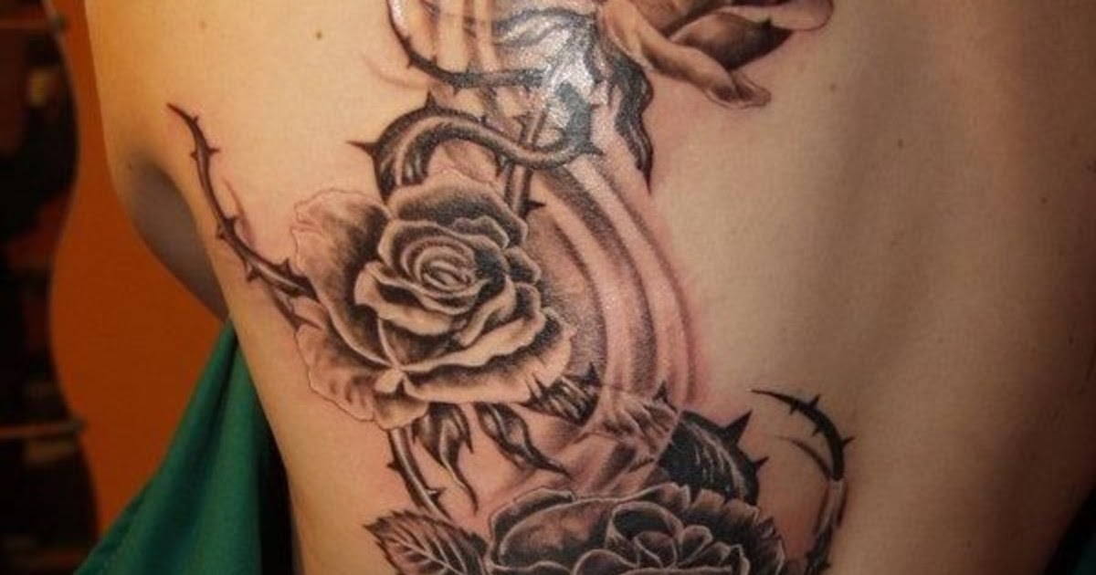 Manly Rose Tattoo with Thorns - wide 3