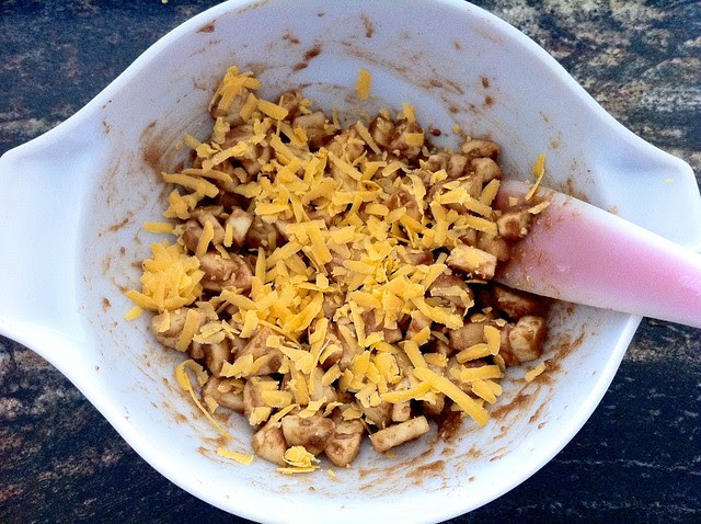 Grated Cheddar Added to Apples