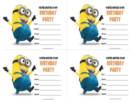 40th Birthday Ideas Minion Birthday Invitations Templates Free