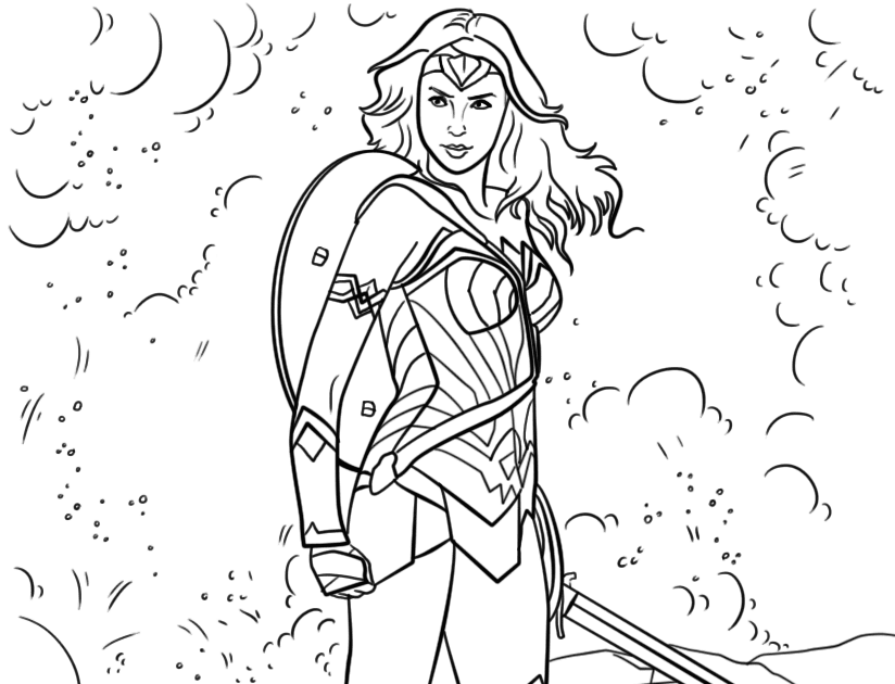 Wonder Woman Coloring Pages For Adults - Coloring and Drawing