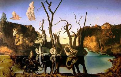 Swans Reflecting Elephants - Dali