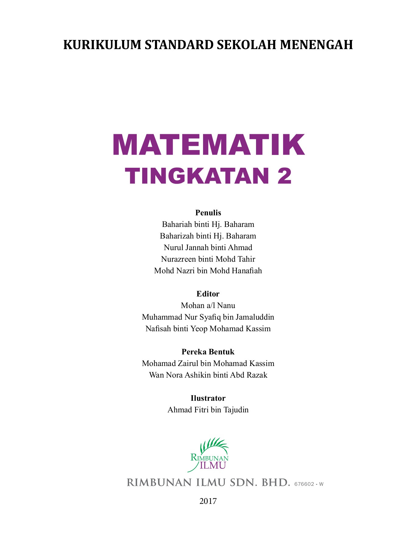 Buku Teks Bahasa Matematik Tingkatan 1 Muka Surat 112  Bahasa melayu